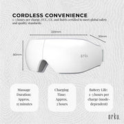 Orku Rechargeable Eye Massager - Vibration Heat Pressure Therapy with Bluetooth V238-SUPDZ-41241151275088