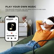 Orku Rechargeable Eye Massager - Vibration Heat Pressure Therapy with Bluetooth V238-SUPDZ-41241151275088