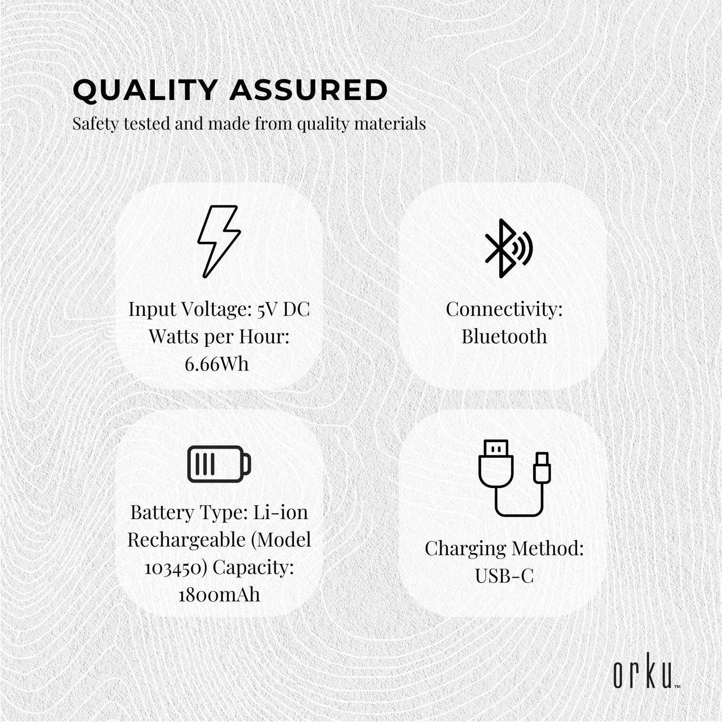Orku Rechargeable Eye Massager - Vibration Heat Pressure Therapy with Bluetooth V238-SUPDZ-41241151275088