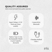 Orku Rechargeable Eye Massager - Vibration Heat Pressure Therapy with Bluetooth V238-SUPDZ-41241151275088