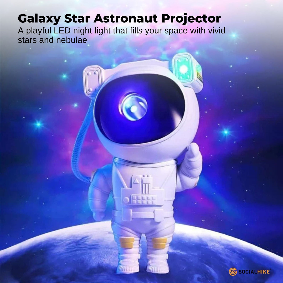 Social Hike Galaxy Star Projector - Colour LED Astronaut Night Light and Remote V238-SUPDZ-41241317081168