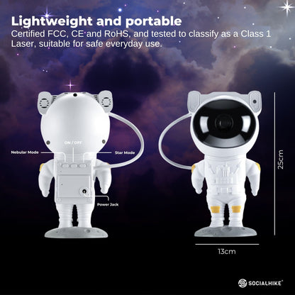 Social Hike Galaxy Star Projector - Colour LED Astronaut Night Light and Remote V238-SUPDZ-41241317081168