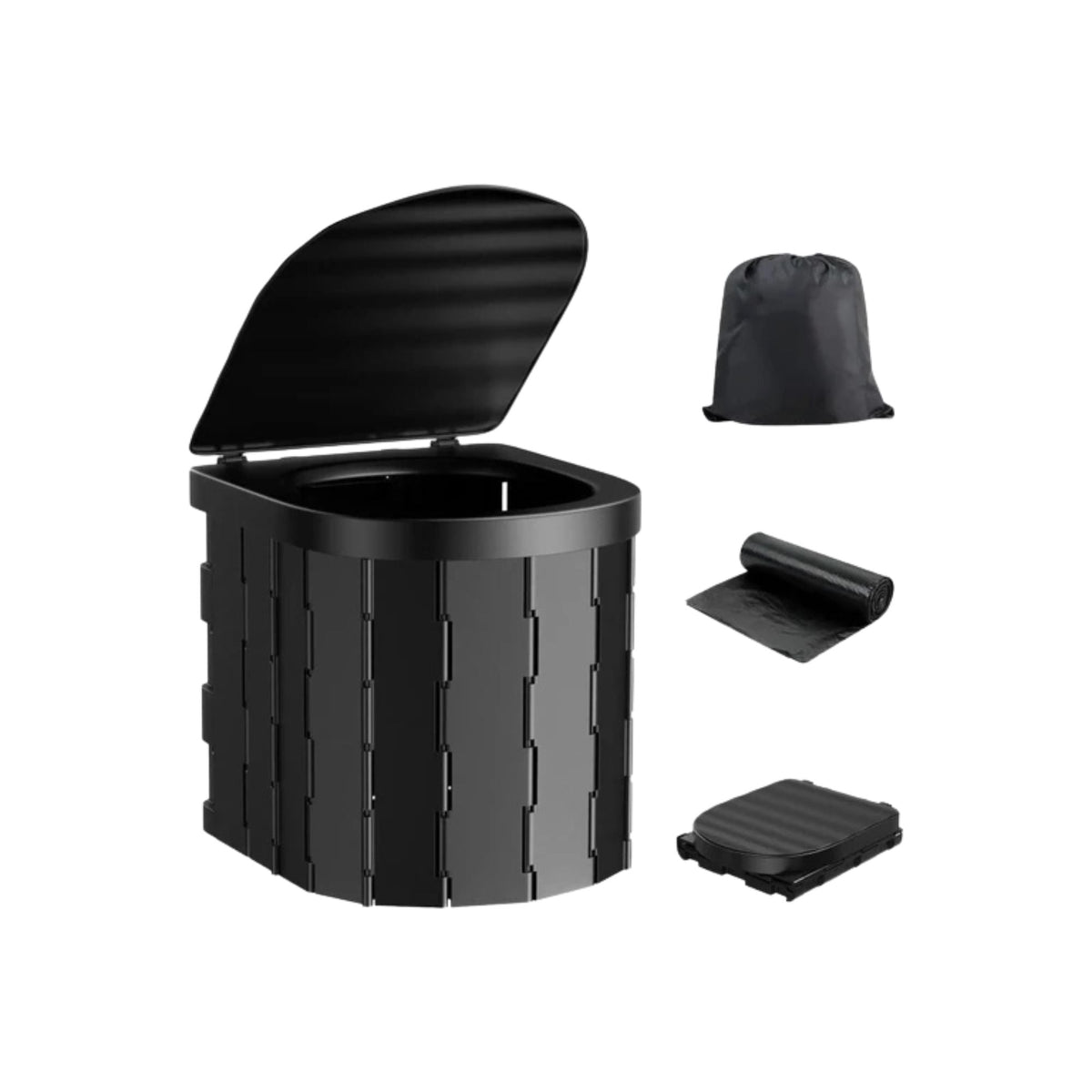 Social Hike Portable Folding Camping Toilet - Outdoor Lightweight Compact Potty V238-SUPDZ-41248958251088