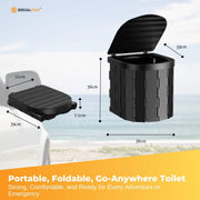 Social Hike Portable Folding Camping Toilet - Outdoor Lightweight Compact Potty V238-SUPDZ-41248958251088