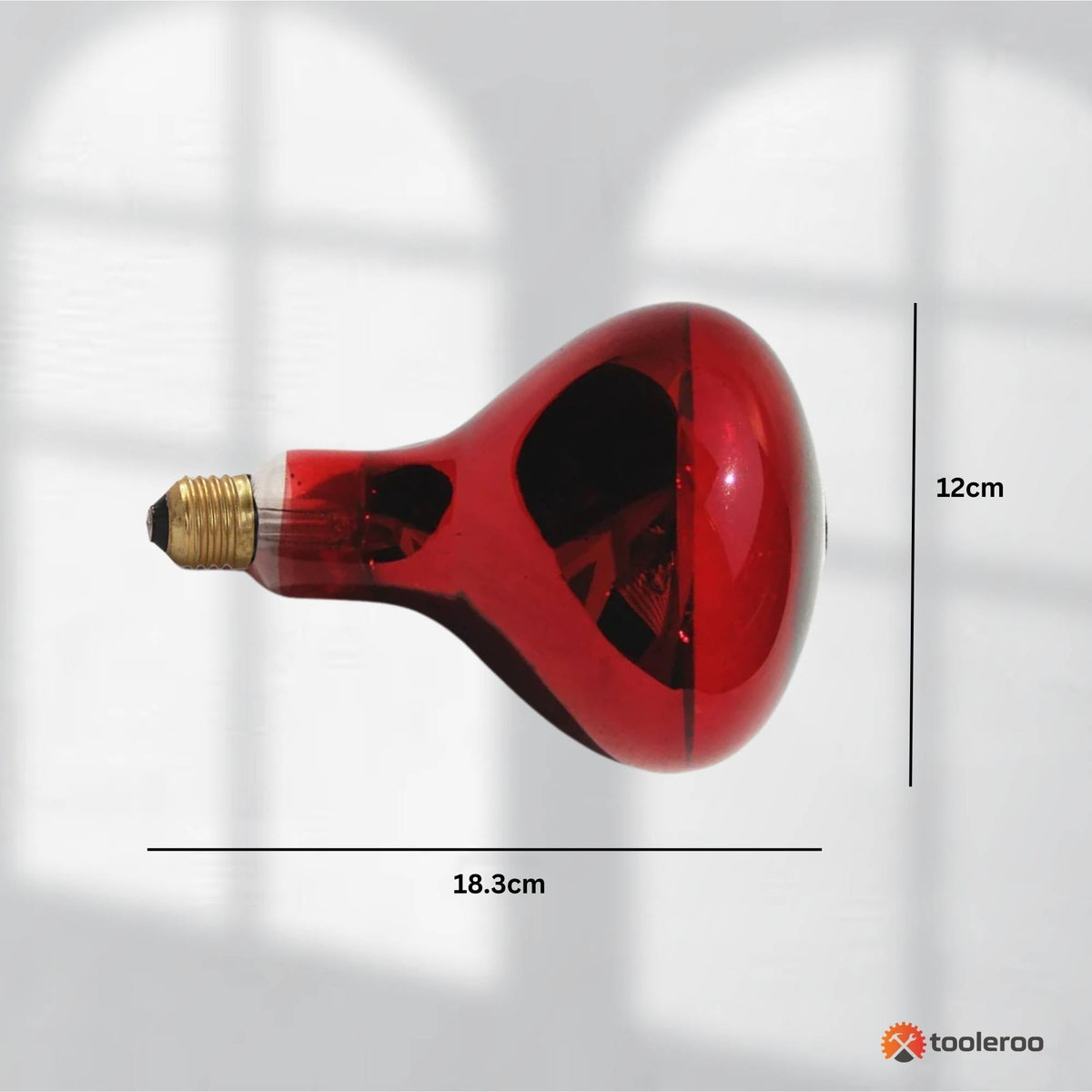 Tooleroo 275W Infrared Heat Lamp Bulb - Red Edison Screw Therapy Light YC-868B V238-SUPDZ-41305864765520
