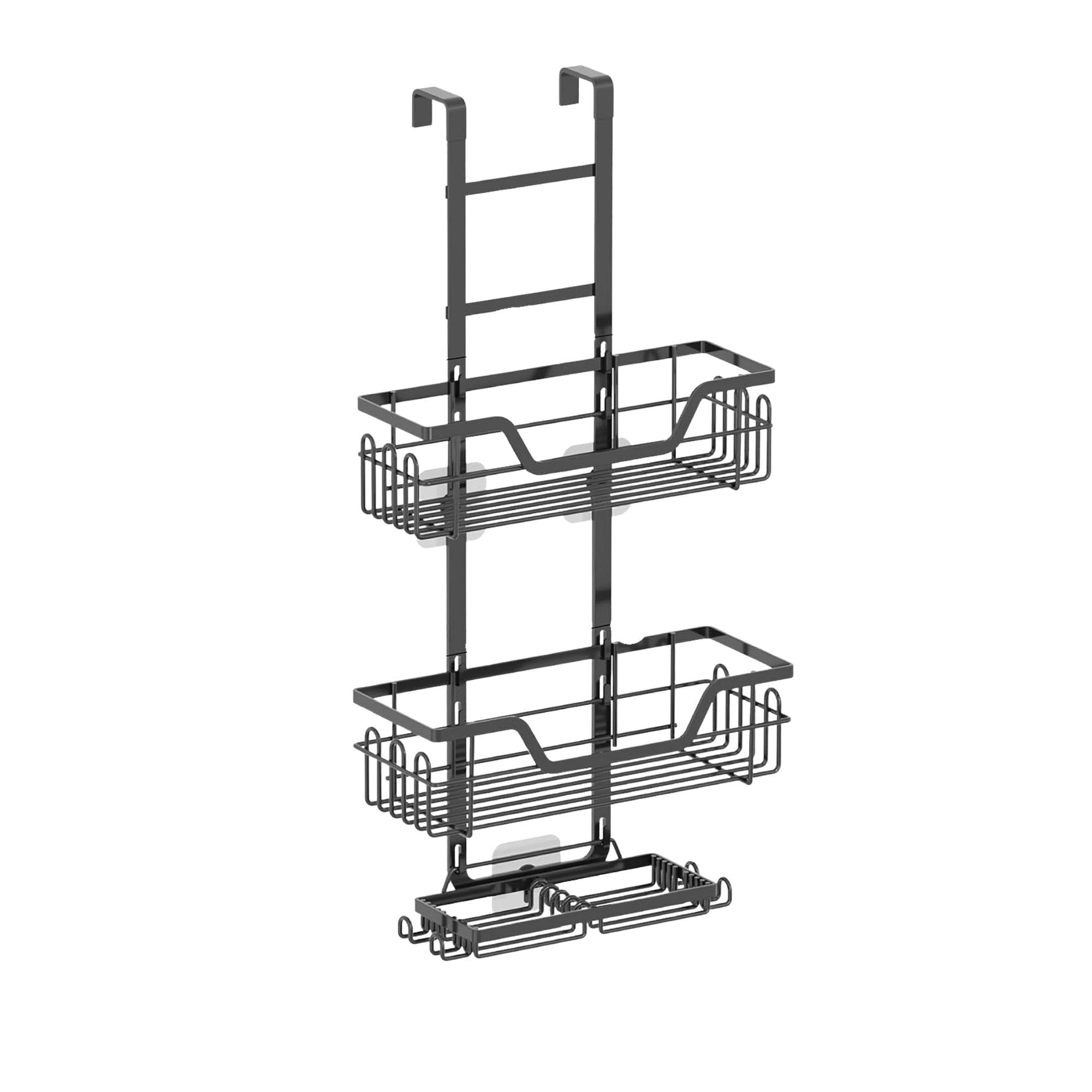 Kitchee 3 Tier Shower Caddy Over Door Bathroom Hanging Shelf Storage Rack Black V238-SUPDZ-41319004242000