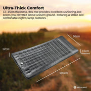 Social Hike Step-Inflating Camping Mattress Lightweight Waterproof Sleeping Grey V238-SUPDZ-41325159252048