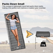 Social Hike Step-Inflating Camping Mattress Lightweight Waterproof Sleeping Grey V238-SUPDZ-41325159252048