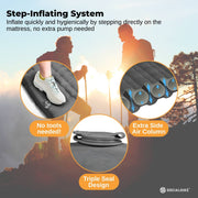 Social Hike Step-Inflating Camping Mattress Lightweight Waterproof Sleeping Grey V238-SUPDZ-41325159252048