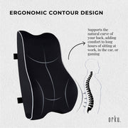Orku Ergonomic Lumbar Cushion - Memory Foam Back Support Car Office Gaming Chair V238-SUPDZ-41364962181200