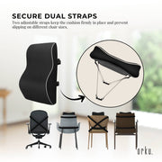 Orku Ergonomic Lumbar Cushion - Memory Foam Back Support Car Office Gaming Chair V238-SUPDZ-41364962181200