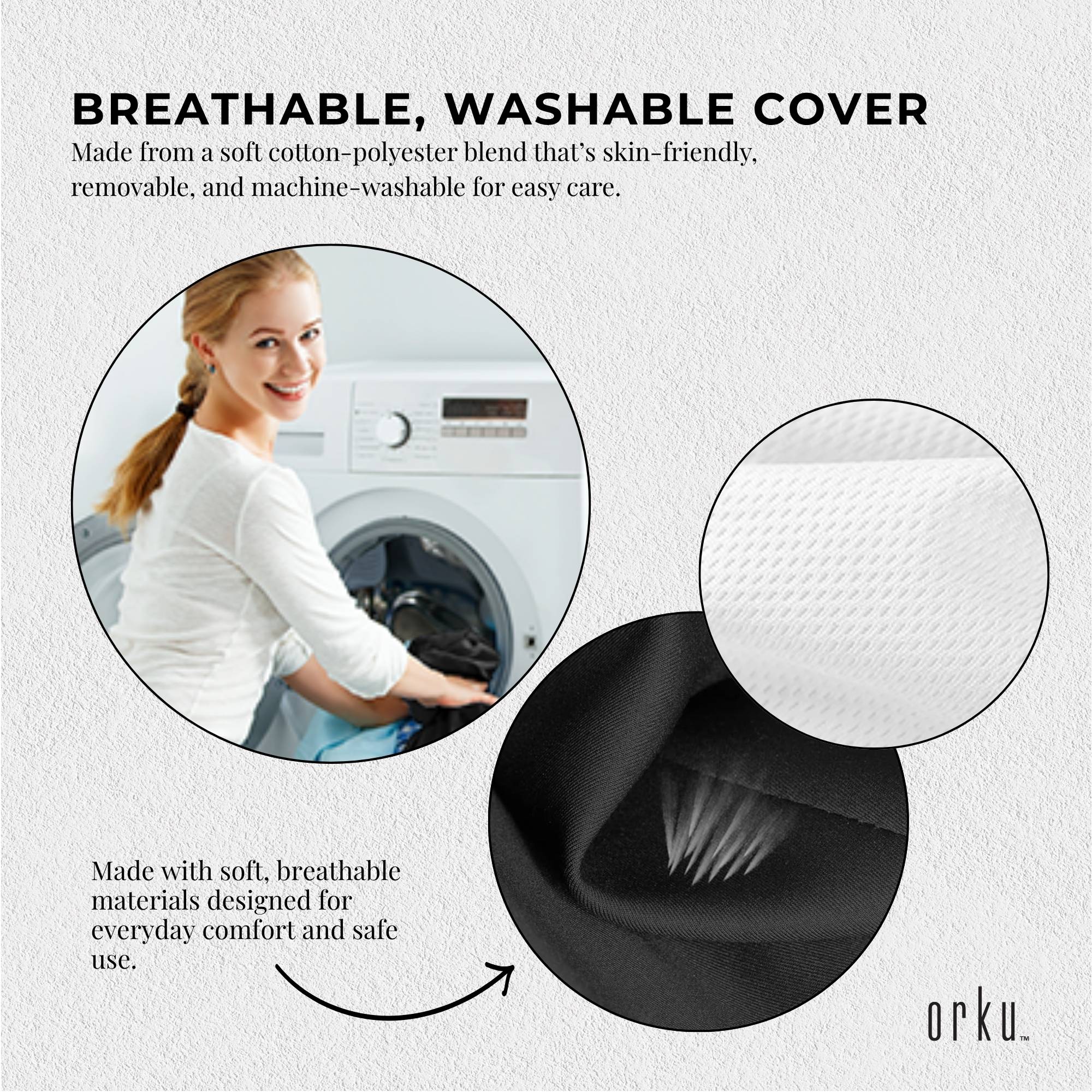Orku Ergonomic Lumbar Cushion - Memory Foam Back Support Car Office Gaming Chair V238-SUPDZ-41364962181200