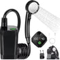 Social Hike Portable Camping Shower Kit - 6000MAh Outdoor Rechargeable Pump LED V238-SUPDZ-41370003538000