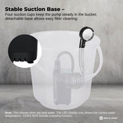 Social Hike Portable Camping Shower Kit - 6000MAh Outdoor Rechargeable Pump LED V238-SUPDZ-41370003538000