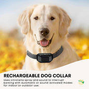Rooster Farms Dog Bark Training Collar Citronella + Sound Rechargeable Automatic V238-SUPDZ-41383170736208