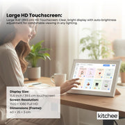 Kitchee 15.6" Digital Calendar Smart Family Planner - 39.6cm Touchscreen White V238-SUPDZ-41416477802576