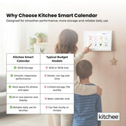 Kitchee 15.6" Digital Calendar Smart Family Planner - 39.6cm Touchscreen White V238-SUPDZ-41416477802576