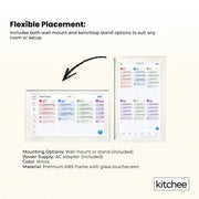 Kitchee 15.6" Digital Calendar Smart Family Planner - 39.6cm Touchscreen White V238-SUPDZ-41416477802576