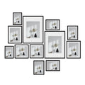 Kitchee 12 Pieces Photo Frame Set - Modern Gallery Wall Mixed Sizes Matt Black V238-SUPDZ-41889230225488
