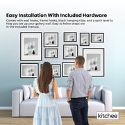 Kitchee 12 Pieces Photo Frame Set - Modern Gallery Wall Mixed Sizes Matt Black V238-SUPDZ-41889230225488