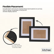 Kitchee 12 Pieces Photo Frame Set - Modern Gallery Wall Mixed Sizes Matt Black V238-SUPDZ-41889230225488