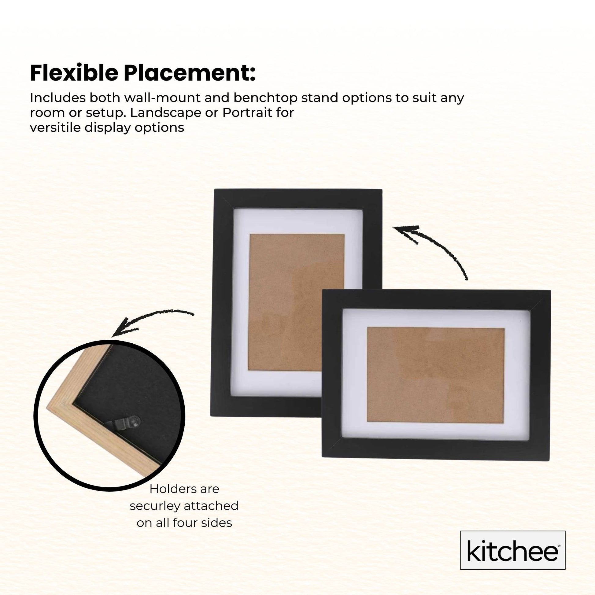 Kitchee 12 Pieces Photo Frame Set - Modern Gallery Wall Mixed Sizes Matt Black V238-SUPDZ-41889230225488