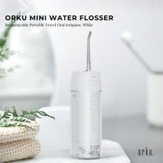 Orku Mini Water Flosser Rechargeable Portable Extendable Travel Oral Irrigator White V238-SUPDZ-41902440415312
