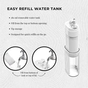 Orku Mini Water Flosser Rechargeable Portable Extendable Travel Oral Irrigator White V238-SUPDZ-41902440415312