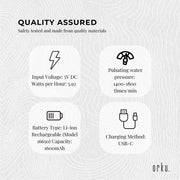 Orku Mini Water Flosser Rechargeable Portable Extendable Travel Oral Irrigator White V238-SUPDZ-41902440415312