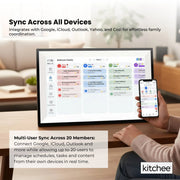 Kitchee 15.6" Digital Calendar Smart Family Planner - 39.5cm Touchscreen Black V238-SUPDZ-41973800796240