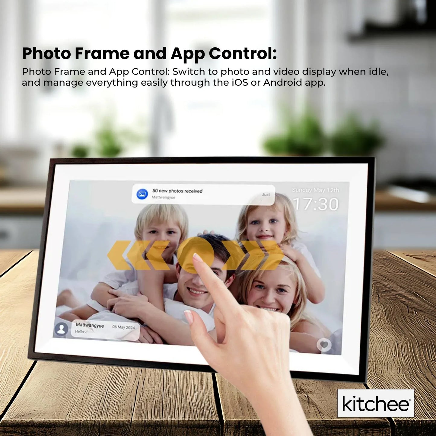 Kitchee 15.6" Digital Calendar Smart Family Planner - 39.5cm Touchscreen Black V238-SUPDZ-41973800796240