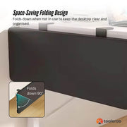 Tooleroo Folding Tray Desk Extender - Clamp-On Table Extension Shelf Black V238-SUPDZ-41974818668624