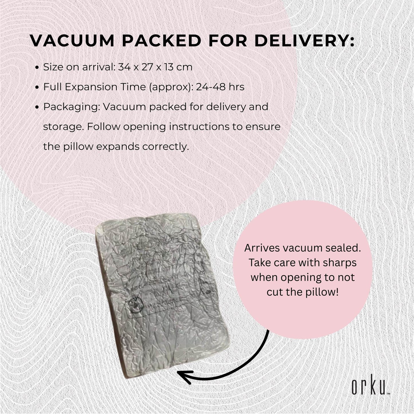 Orku Maternity Pregnancy Pillow - J-Shape Full Body Length for Side Sleeper Grey V238-SUPDZ-41983218090064