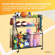 Social Hike Sports Equipment Storage Organiser with Side Rack Garage Trolley V238-SUPDZ-41988635328592