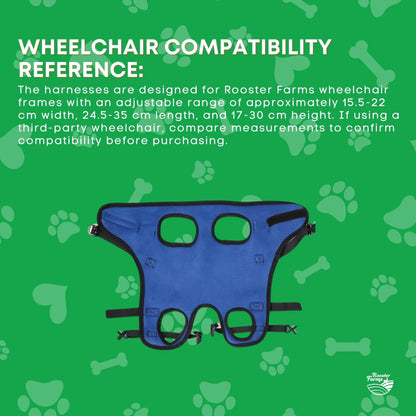 Rooster Farms Replacement Harness for Dog Wheelchair XS - Little Dogs Up to 10Kg V238-SUPDZ-41997612941392