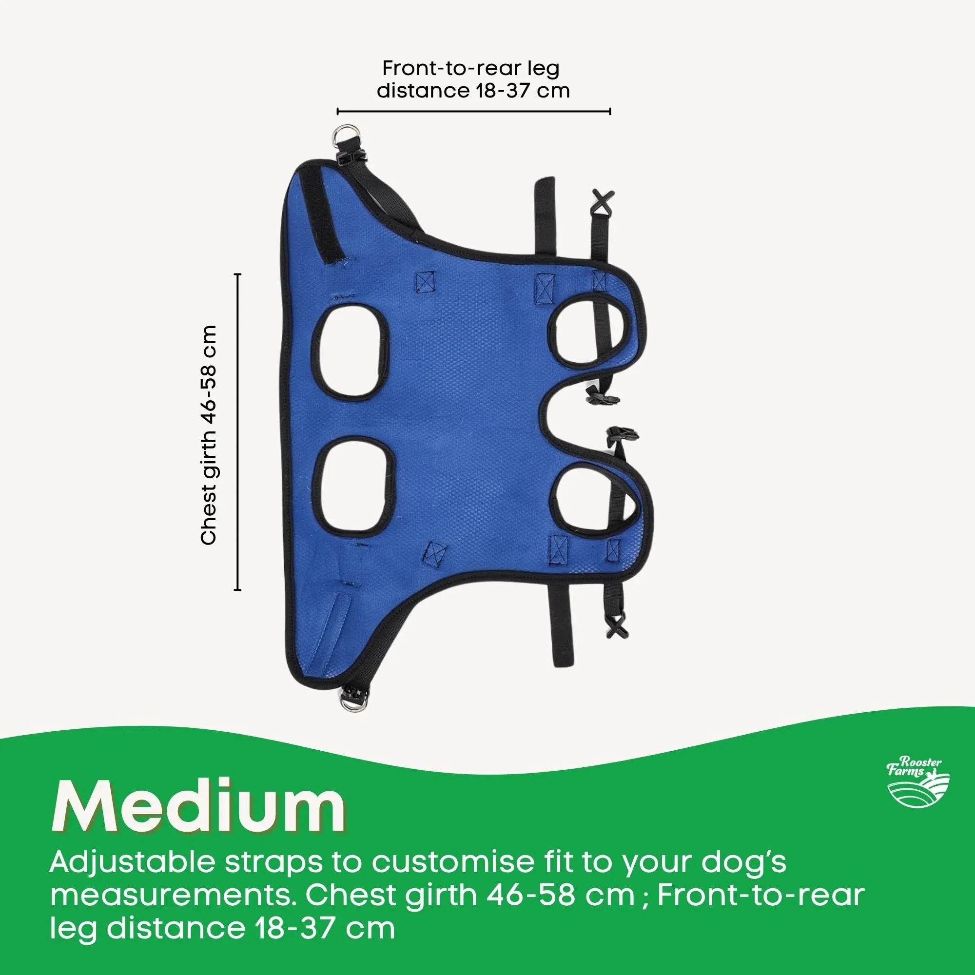 Rooster Farms Replacement Harness for Dog Wheelchair M - Little Dogs Up to 10Kg V238-SUPDZ-41998866514000