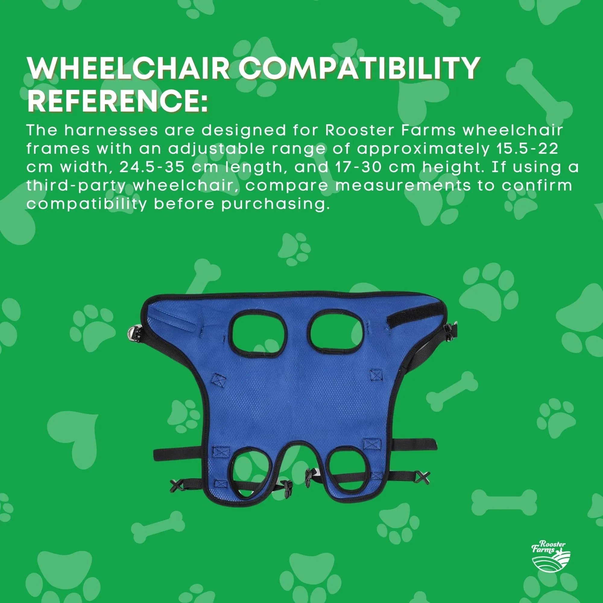 Rooster Farms Replacement Harness for Dog Wheelchair M - Little Dogs Up to 10Kg V238-SUPDZ-41998866514000