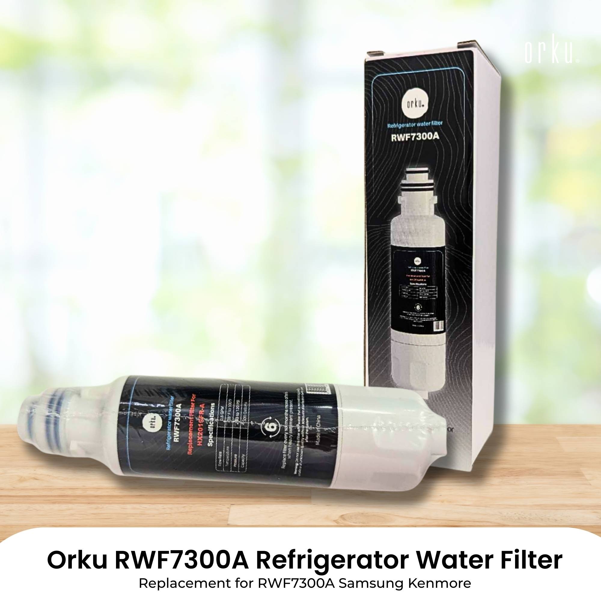 Orku Fridge Water Filter Cartridge Replacement for RWF7300A Samsung Refrigerator V238-SUPDZ-42083931422800