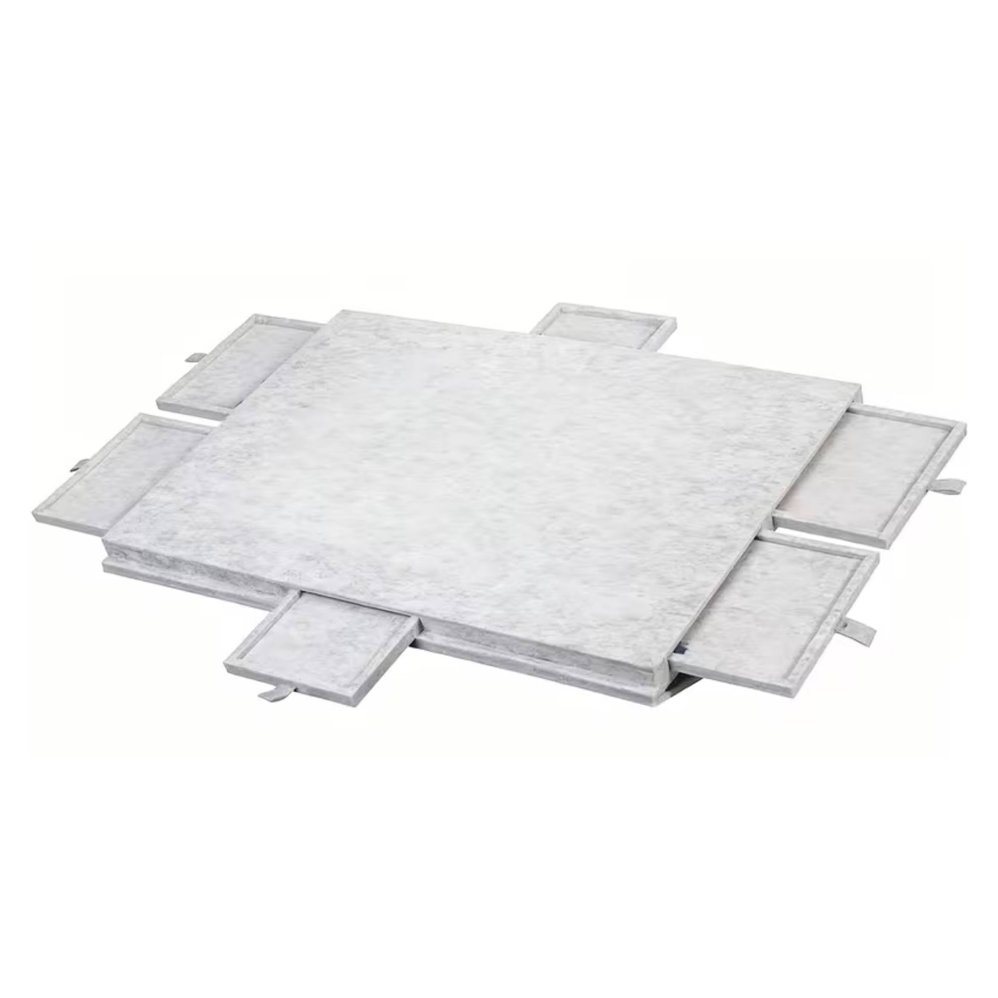 Social Hike Puzzle Board 1500 pcs - Felt Tilting Portable Cover + Drawers Silver V238-SUPDZ-42097742381136