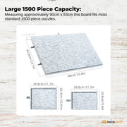 Social Hike Puzzle Board 1500 pcs - Felt Tilting Portable Cover + Drawers Silver V238-SUPDZ-42097742381136