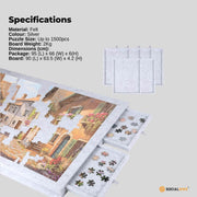 Social Hike Puzzle Board 1500 pcs - Felt Tilting Portable Cover + Drawers Silver V238-SUPDZ-42097742381136