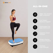 Social Hike 55cm Vibration Plate Machine Full Body Exercise Platform 200W Blue V238-SUPDZ-42099406569552