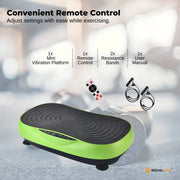 Social Hike 55cm Vibration Plate Machine Full Body Exercise Platform 200W Green V238-SUPDZ-42099485868112