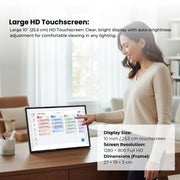 Kitchee 10" Digital Calendar Smart Family Planner - 25.5cm Touchscreen Black V238-SUPDZ-42194057920592