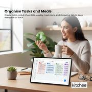 Kitchee 10" Digital Calendar Smart Family Planner - 25.5cm Touchscreen Black V238-SUPDZ-42194057920592