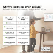 Kitchee 10" Digital Calendar Smart Family Planner - 25.5cm Touchscreen Black V238-SUPDZ-42194057920592