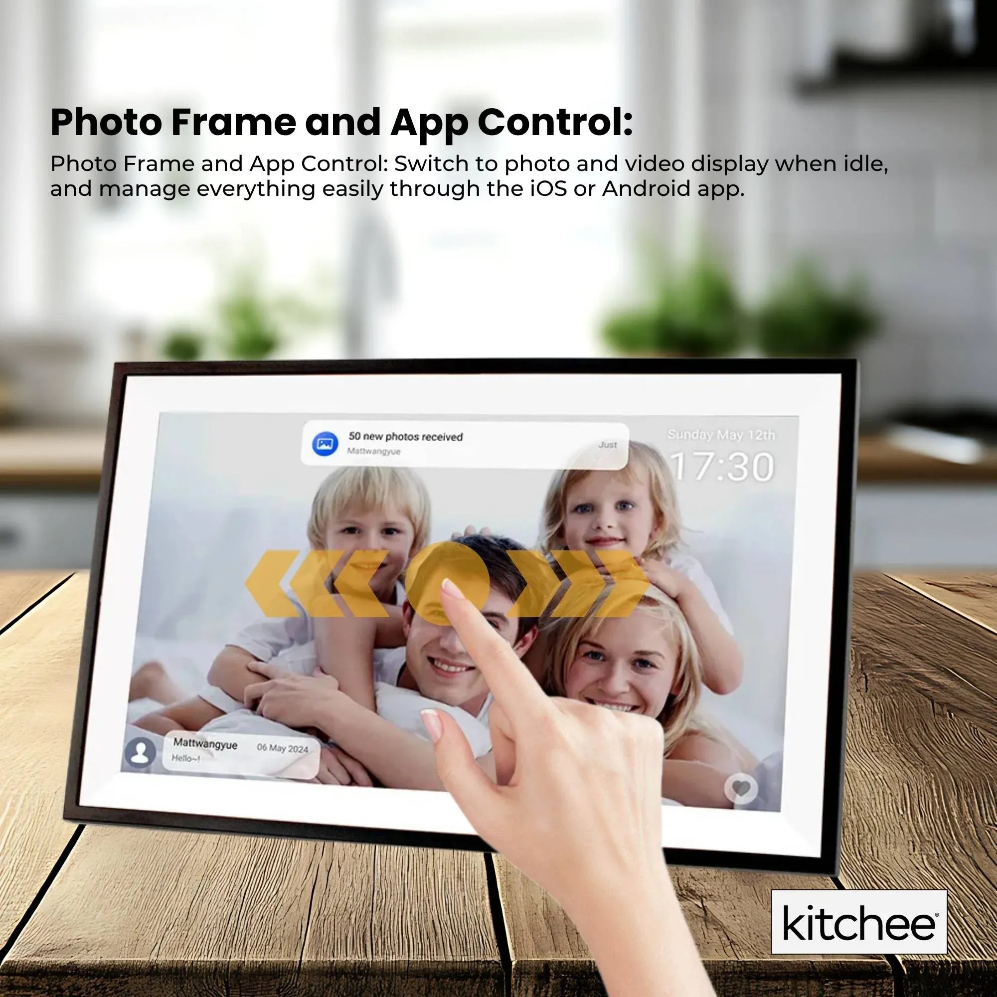 Kitchee 10" Digital Calendar Smart Family Planner - 25.5cm Touchscreen Black V238-SUPDZ-42194057920592