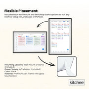 Kitchee 10" Digital Calendar Smart Family Planner - 25.5cm Touchscreen Black V238-SUPDZ-42194057920592
