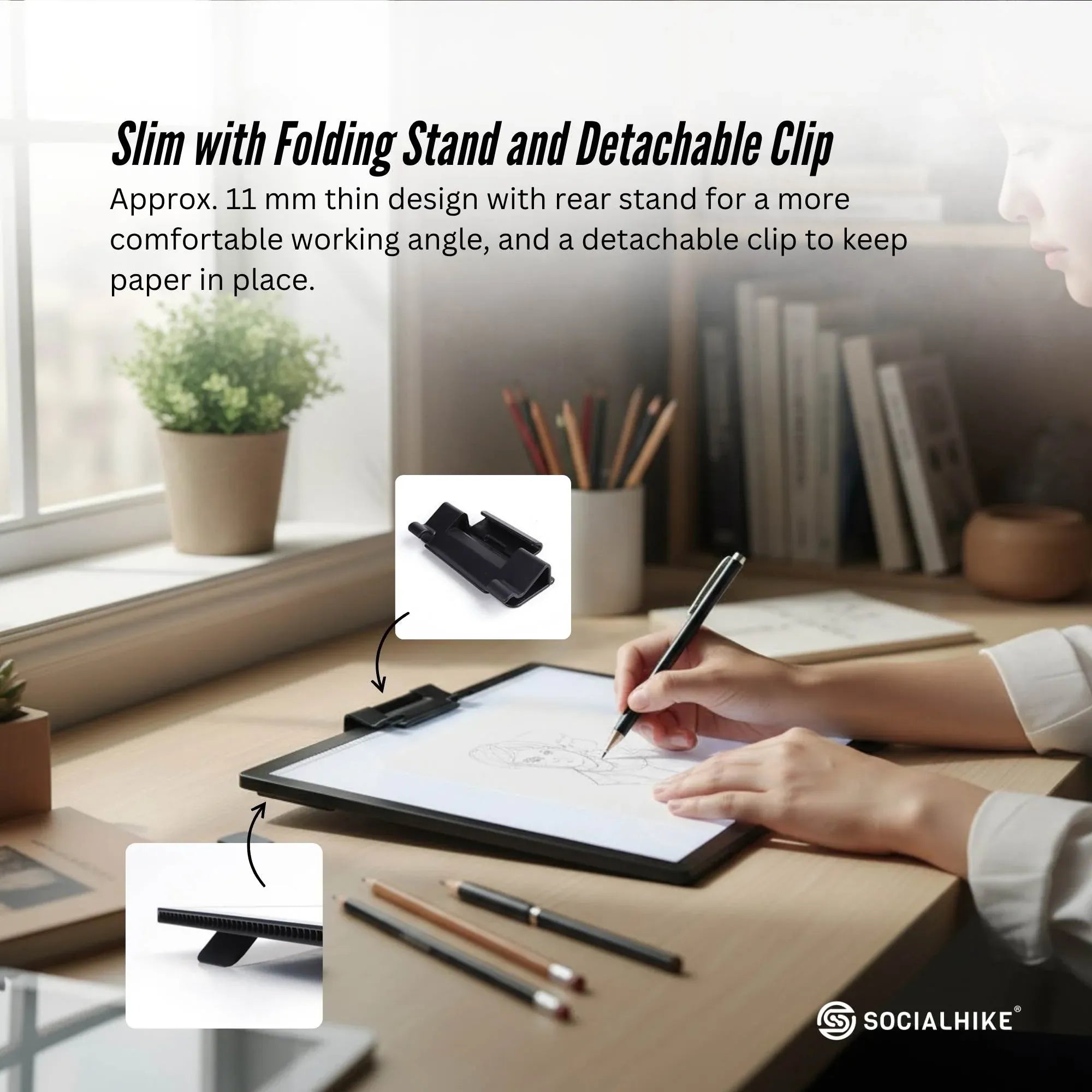 Social Hike A3 LED Light Pad Tracing Board Rechargeable USB-C 3000mAh Light Box V238-SUPDZ-42208921518160