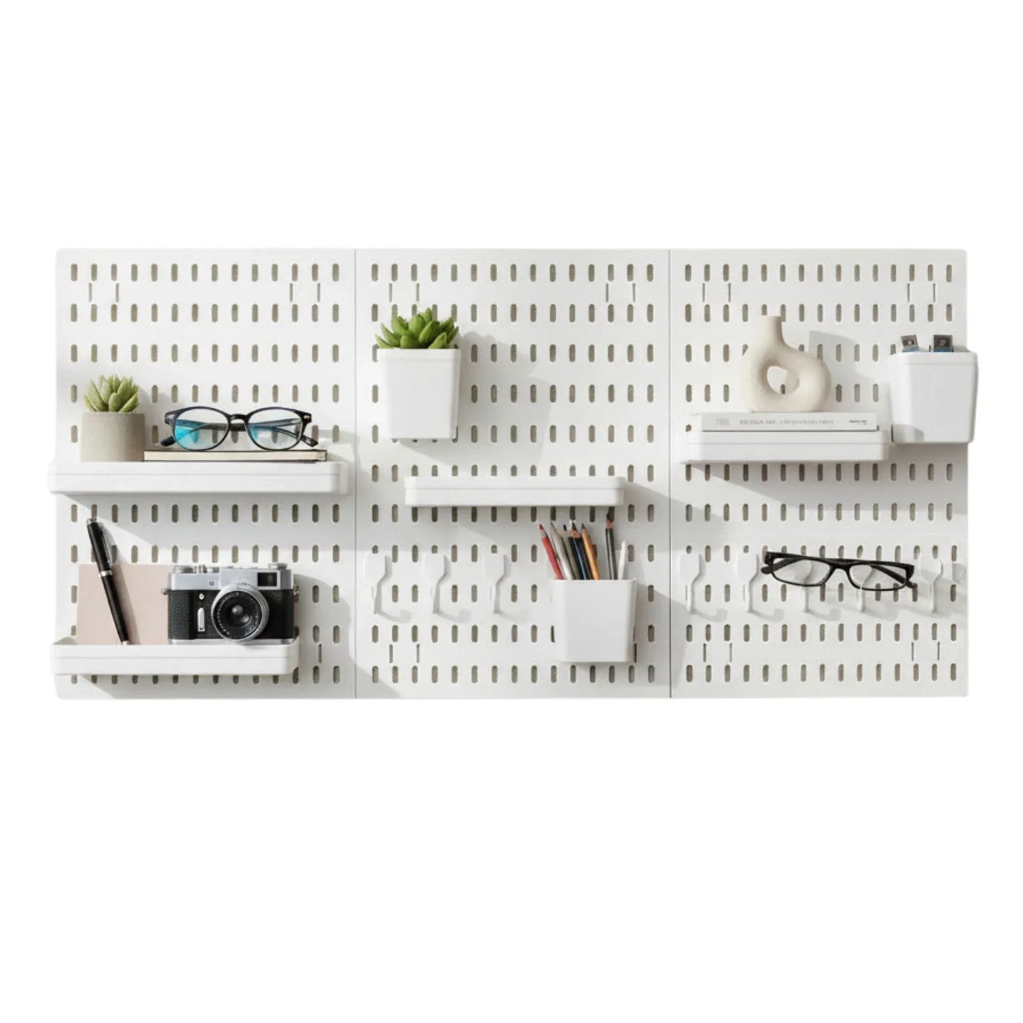 Kitchee Pegboard Wall Organiser Storage Kit 18 Hook and Basket Accessories White V238-SUPDZ-42209007730768